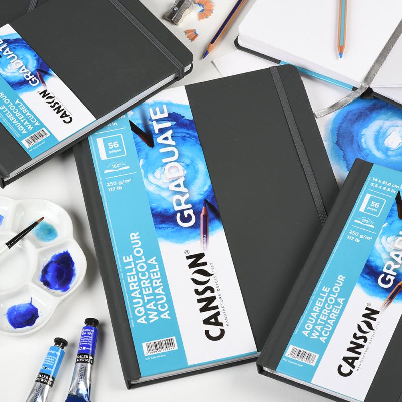 Album Canson Graduate Aquarelle A3 - 20 Fogli, 250 G/m², Grana Fine, Per Acquerelli - Foto 8